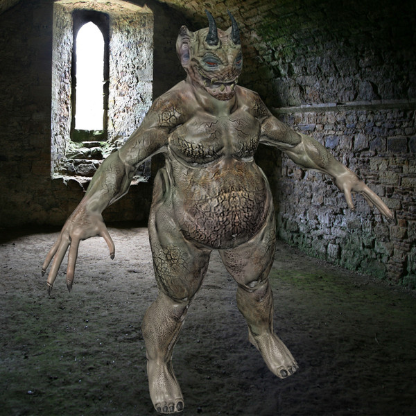 3d max creature demon - Fat Monger Demon... by andrew alonso